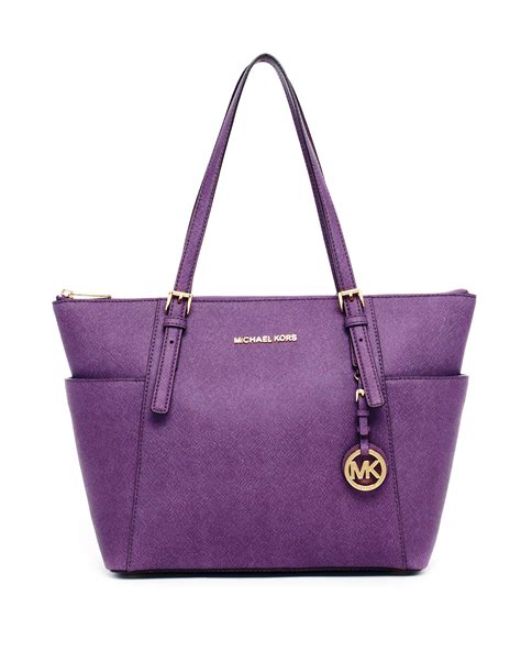 michael kors jet set tote purple|Michael Kors jet set girls.